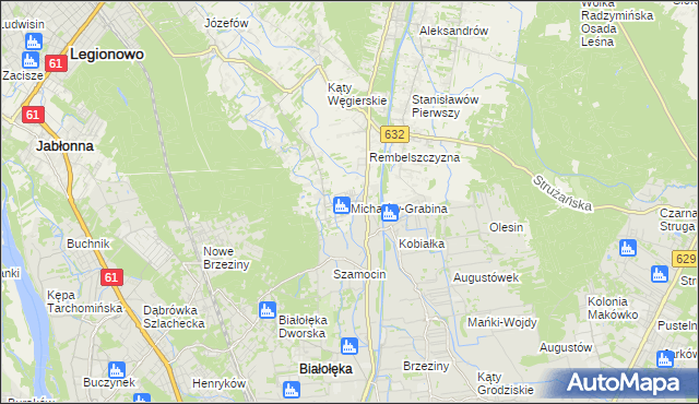 mapa Michałów-Grabina, Michałów-Grabina na mapie Targeo