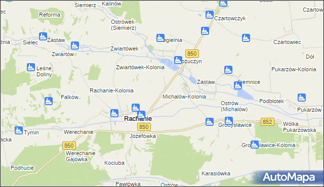 mapa Michalów-Kolonia, Michalów-Kolonia na mapie Targeo