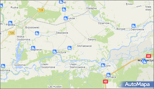 mapa Michałowice gmina Mogielnica, Michałowice gmina Mogielnica na mapie Targeo