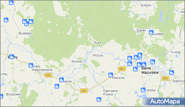 mapa Miczuły, Miczuły na mapie Targeo