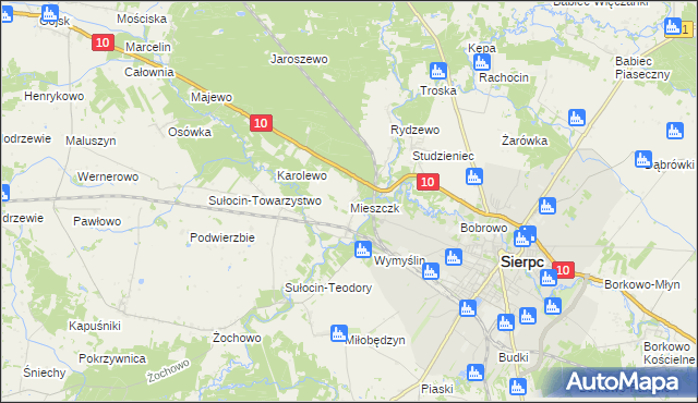 mapa Mieszczk, Mieszczk na mapie Targeo