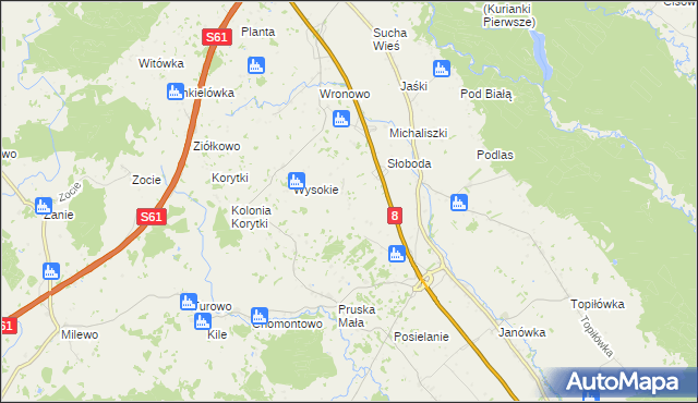 mapa Mikołajówek gmina Augustów, Mikołajówek gmina Augustów na mapie Targeo