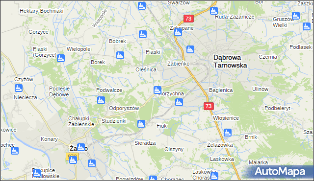 mapa Morzychna, Morzychna na mapie Targeo