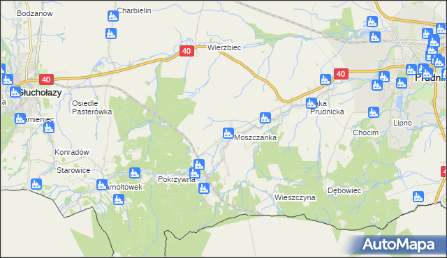 mapa Moszczanka-Kolonia, Moszczanka-Kolonia na mapie Targeo