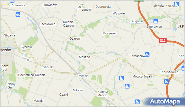 mapa Moszna-Kolonia, Moszna-Kolonia na mapie Targeo