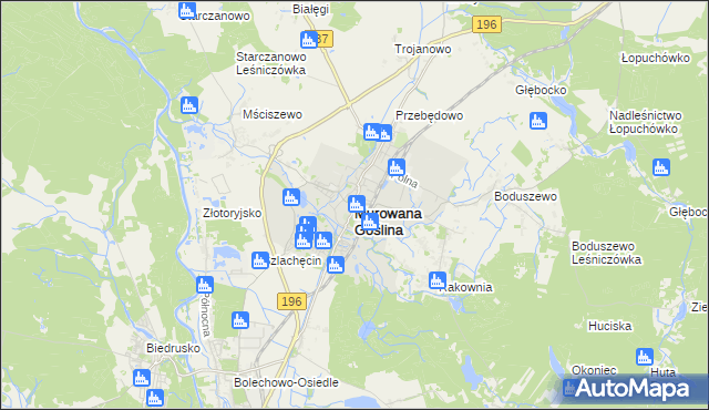 mapa Murowana Goślina, Murowana Goślina na mapie Targeo