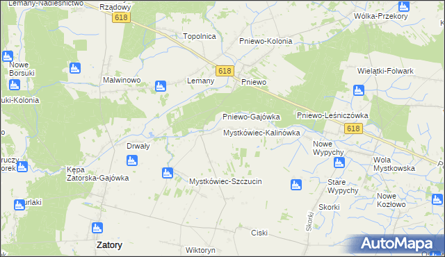 mapa Mystkówiec-Kalinówka, Mystkówiec-Kalinówka na mapie Targeo