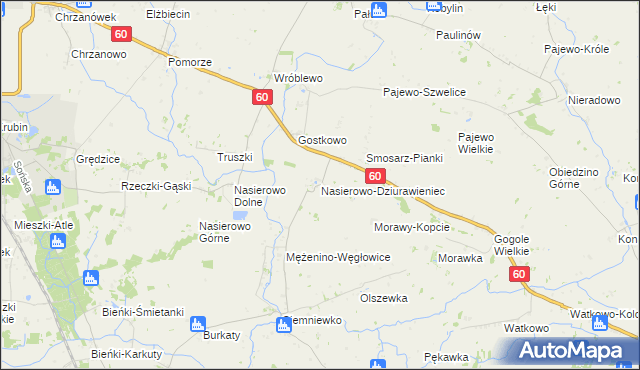 mapa Nasierowo-Dziurawieniec, Nasierowo-Dziurawieniec na mapie Targeo