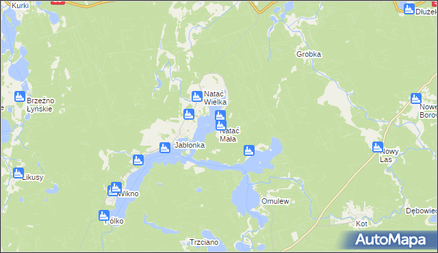 mapa Natać Mała, Natać Mała na mapie Targeo