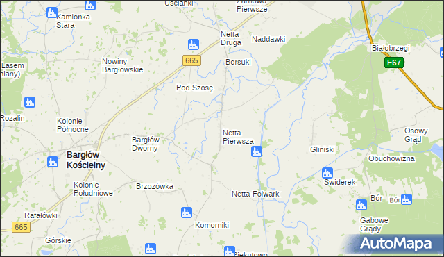 mapa Netta Pierwsza, Netta Pierwsza na mapie Targeo