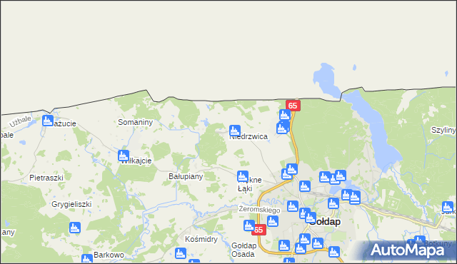 mapa Niedrzwica, Niedrzwica na mapie Targeo