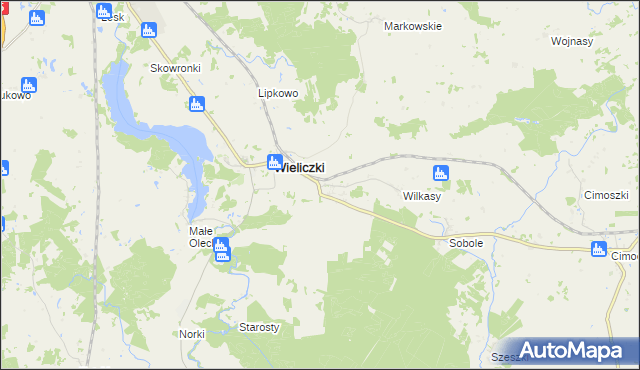 mapa Niedźwiedzkie gmina Wieliczki, Niedźwiedzkie gmina Wieliczki na mapie Targeo