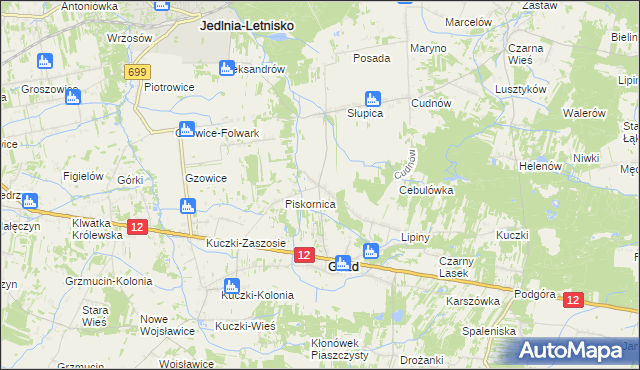 mapa Niemianowice, Niemianowice na mapie Targeo
