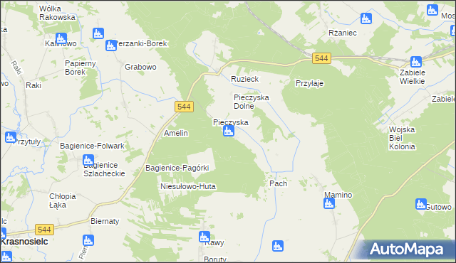 mapa Niesułowo-Wieś, Niesułowo-Wieś na mapie Targeo