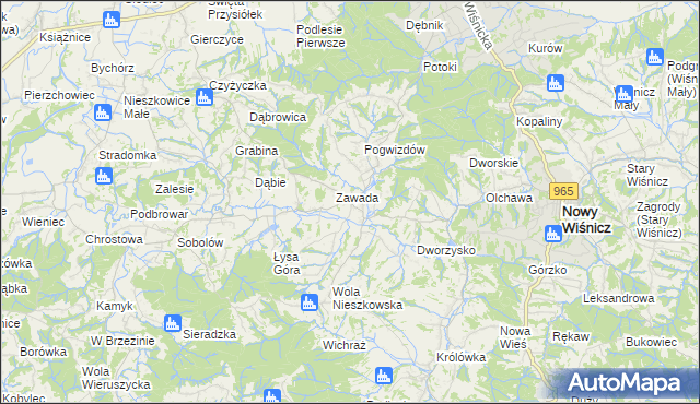 mapa Nieszkowice Wielkie, Nieszkowice Wielkie na mapie Targeo