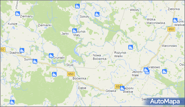mapa Nowa Boćwinka, Nowa Boćwinka na mapie Targeo