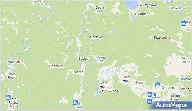 mapa Nowa Huta gmina Warlubie, Nowa Huta gmina Warlubie na mapie Targeo