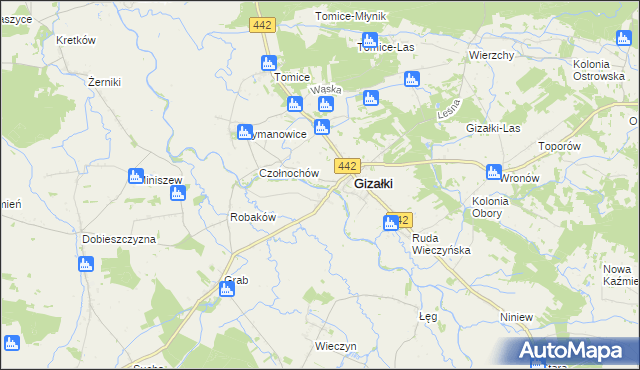 mapa Nowa Wieś gmina Gizałki, Nowa Wieś gmina Gizałki na mapie Targeo