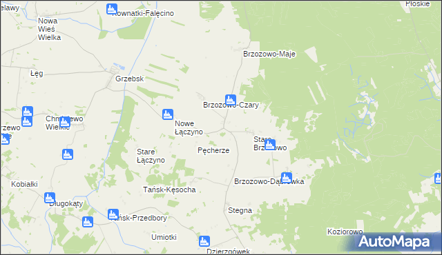 mapa Nowe Brzozowo, Nowe Brzozowo na mapie Targeo