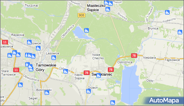 mapa Nowe Chechło, Nowe Chechło na mapie Targeo