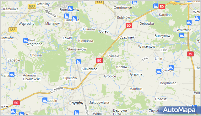 mapa Nowe Grobice, Nowe Grobice na mapie Targeo