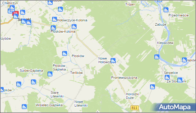 mapa Nowe Hołowczyce, Nowe Hołowczyce na mapie Targeo