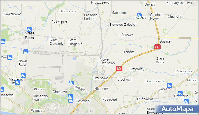 mapa Nowe Trzepowo, Nowe Trzepowo na mapie Targeo