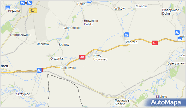 mapa Nowy Browiniec, Nowy Browiniec na mapie Targeo