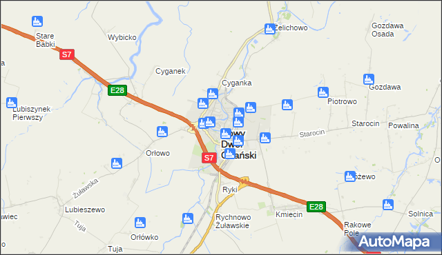 mapa Nowy Dwór Gdański, Nowy Dwór Gdański na mapie Targeo