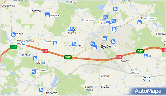 mapa Nowy Dwór gmina Syców, Nowy Dwór gmina Syców na mapie Targeo