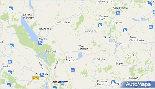 mapa Nowy Skazdub, Nowy Skazdub na mapie Targeo