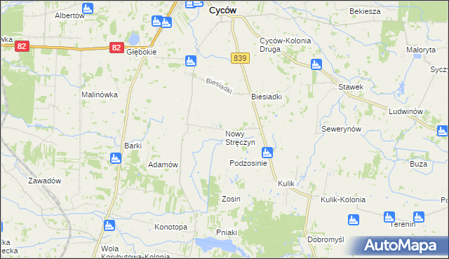 mapa Nowy Stręczyn, Nowy Stręczyn na mapie Targeo