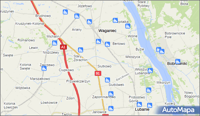 mapa Nowy Zbrachlin, Nowy Zbrachlin na mapie Targeo