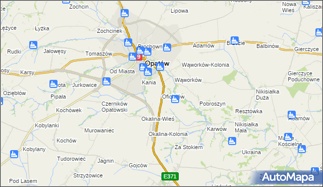 mapa Oficjałów, Oficjałów na mapie Targeo