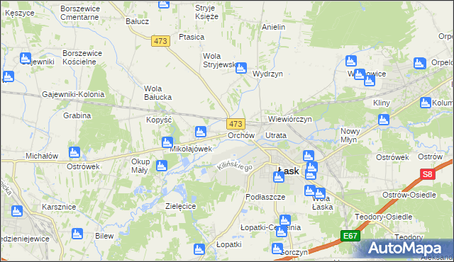 mapa Orchów, Orchów na mapie Targeo