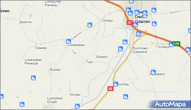 mapa Orłówko, Orłówko na mapie Targeo
