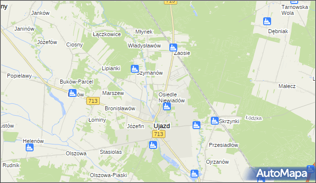 mapa Osiedle Niewiadów, Osiedle Niewiadów na mapie Targeo