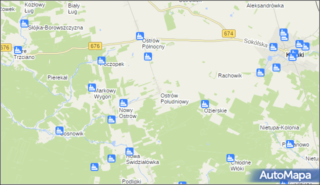 mapa Ostrów Południowy, Ostrów Południowy na mapie Targeo