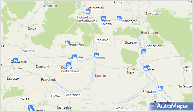 mapa Otola, Otola na mapie Targeo