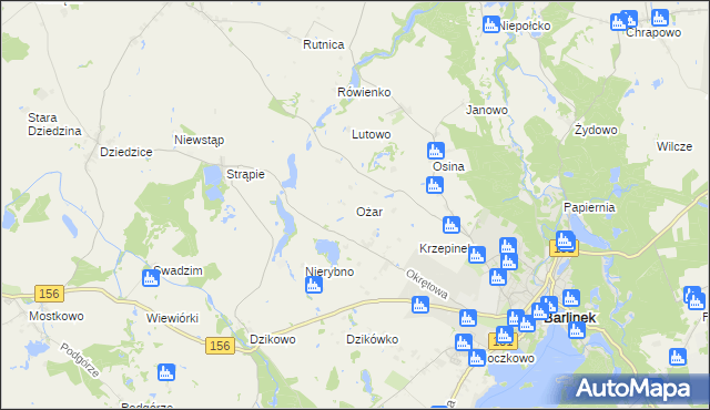 mapa Ożar, Ożar na mapie Targeo