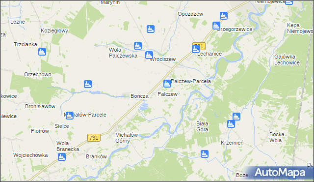 mapa Palczew, Palczew na mapie Targeo