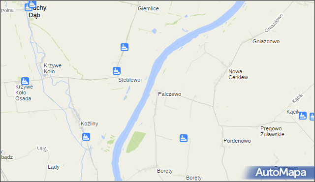 mapa Palczewo gmina Ostaszewo, Palczewo gmina Ostaszewo na mapie Targeo