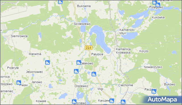 mapa Pałubice, Pałubice na mapie Targeo
