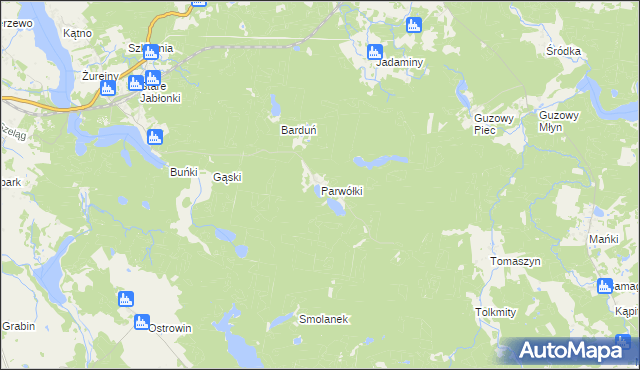 mapa Parwółki, Parwółki na mapie Targeo