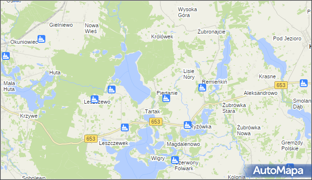mapa Piertanie, Piertanie na mapie Targeo