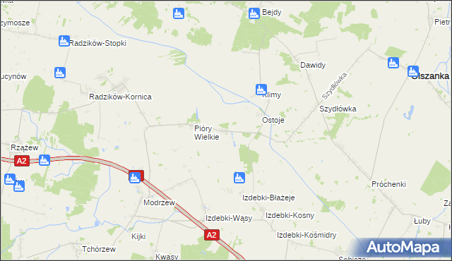 mapa Pióry-Pytki, Pióry-Pytki na mapie Targeo