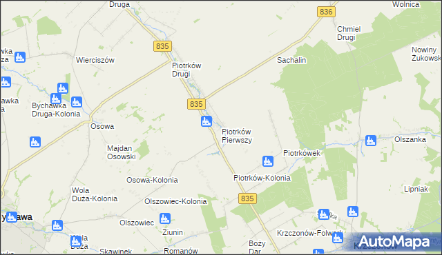 mapa Piotrków Pierwszy, Piotrków Pierwszy na mapie Targeo