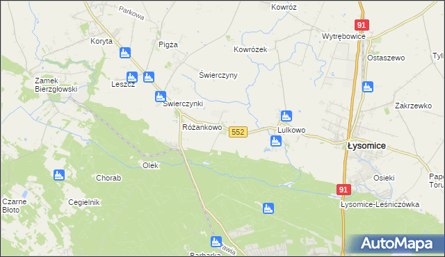 mapa Piwnice gmina Łysomice, Piwnice gmina Łysomice na mapie Targeo