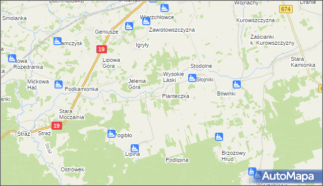 mapa Planteczka, Planteczka na mapie Targeo