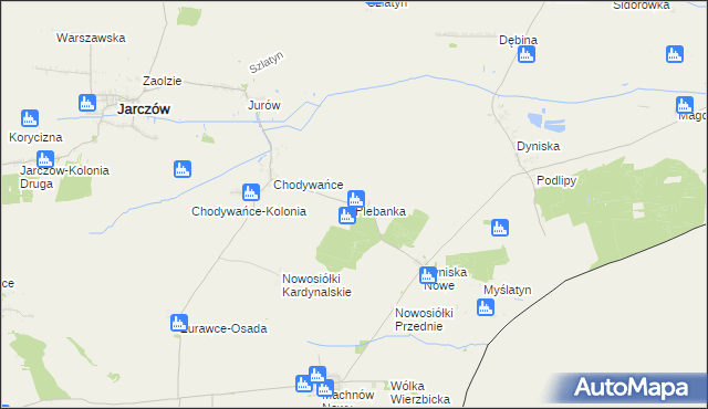 mapa Plebanka gmina Jarczów, Plebanka gmina Jarczów na mapie Targeo